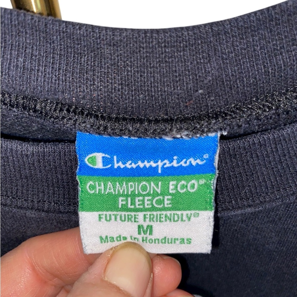Champion Black Red Stanford Crewneck Sweater College Sweatshirt Pullover - Picture 3 of 6